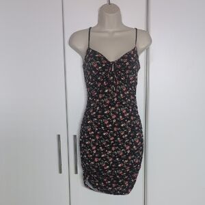Windsor Black and Pink Floral Mini Dress